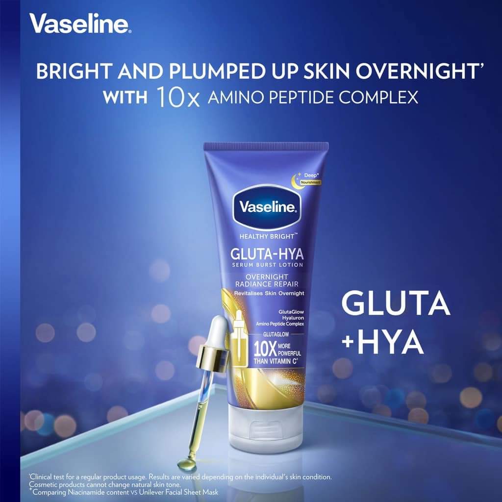 Vaseline Gluta-Hya Serum Burst Lotion - Overnight Radiance Repair